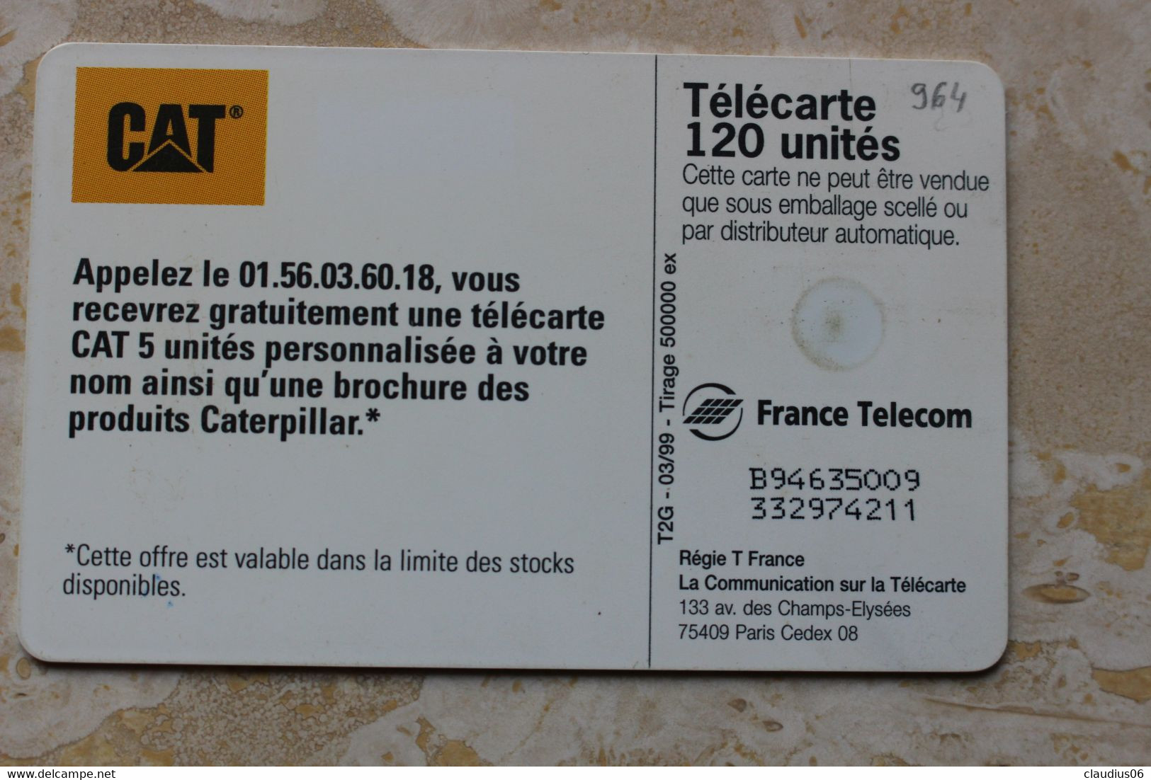 TELECARTE  F964  CAPERTILLAR FEMME - 1999