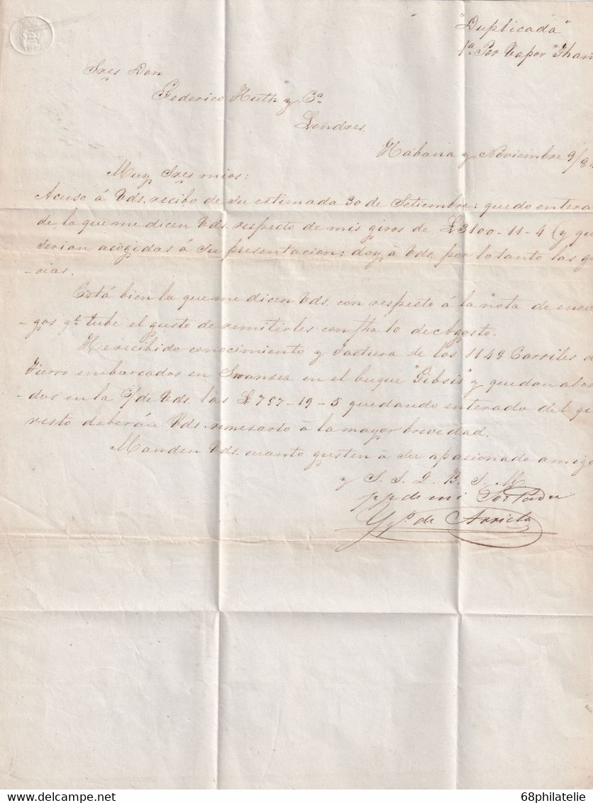 CUBA 1843 LETTRE - Voorfilatelie