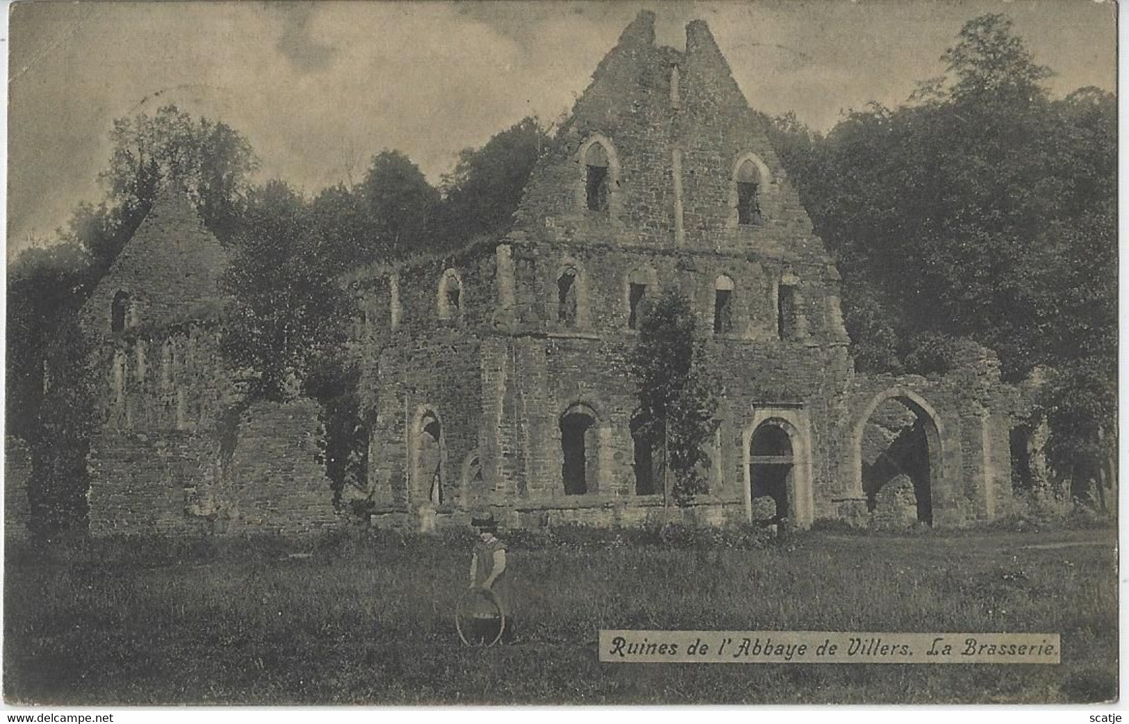 Villers-la-Ville.  -    Ruines.   -   La Brasserie.   -   1906   Naar   Molenbeek - Villers-la-Ville