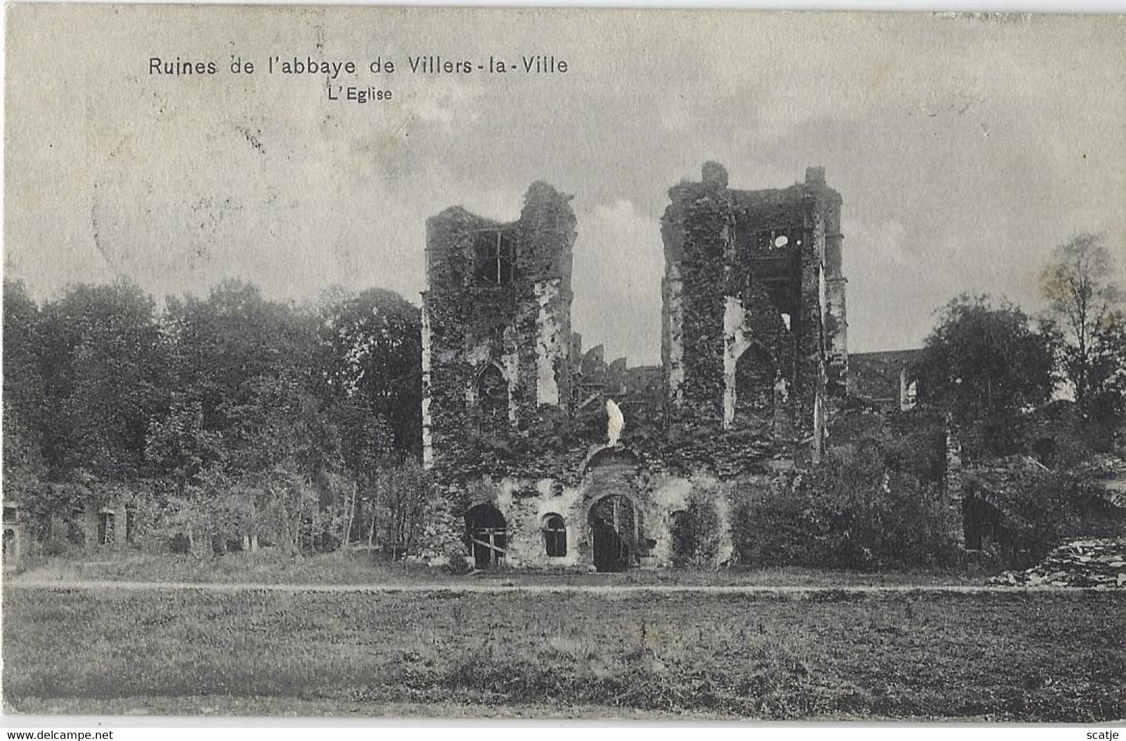 Villers-la-Ville.  -    Ruines De L'abbaye.   -   L'Eglise.   -   1908   Naar   Bruges - Villers-la-Ville