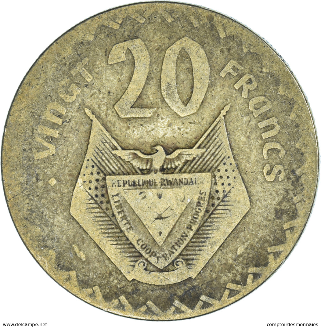 Monnaie, Rwanda, 20 Francs, 1977 - Rwanda