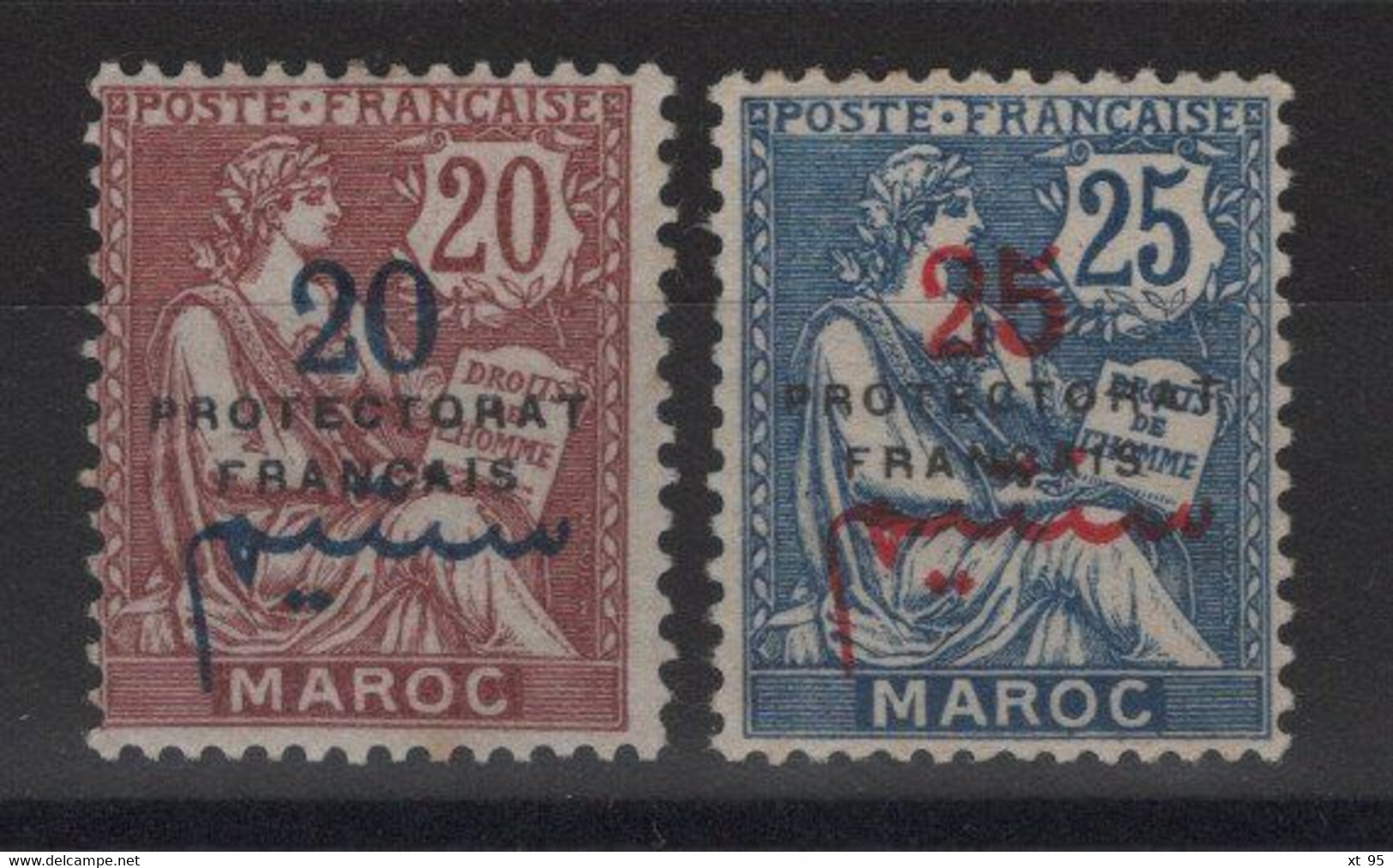 Maroc - N°43+44 - * Neuf Avec Trace De Charniere - Cote 8.50€ - Neufs