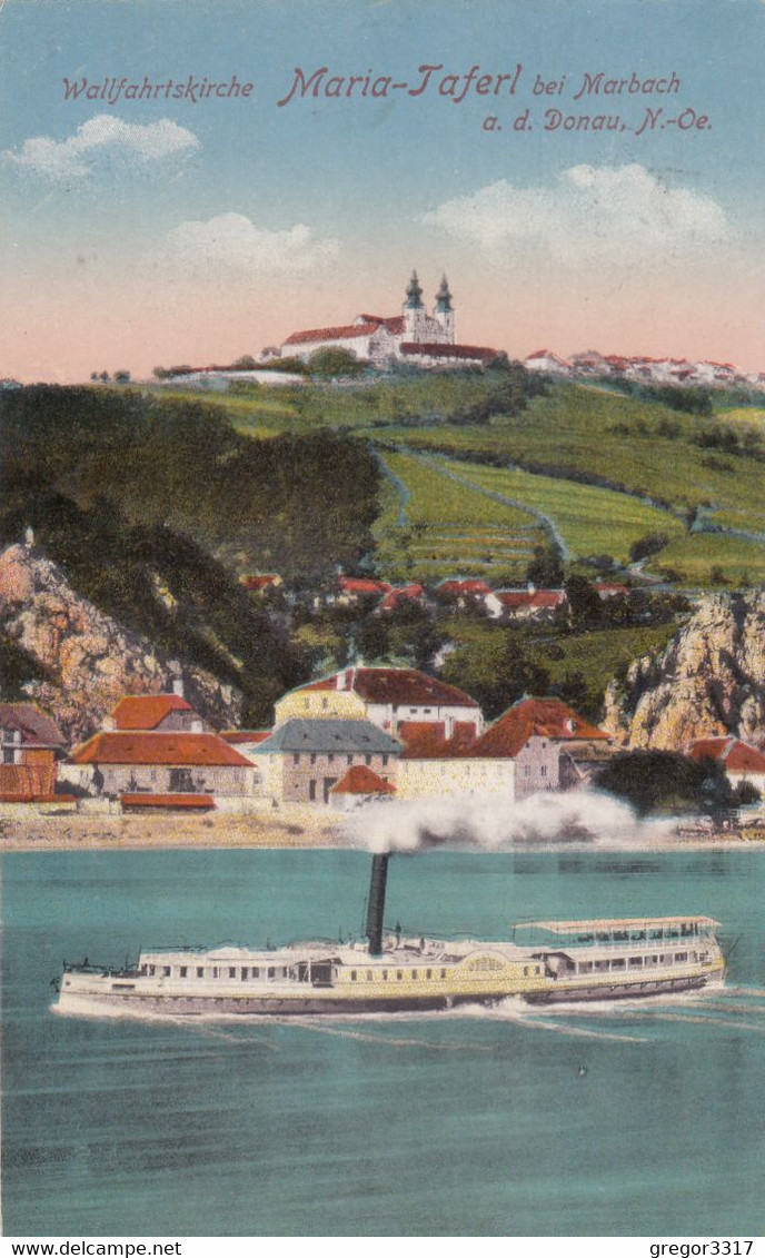 B9622) MARIA TAFERL Bei MARBACH A. D. Donau - NÖ - Mit SCHIFF Dampfer Im Vordergrund ALT 1926 - Maria Taferl