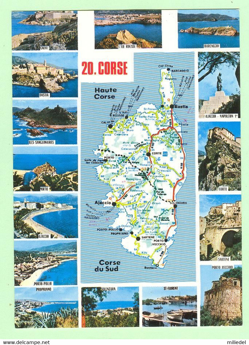 W937 - CARTE GEOGRAPHIQUE - Corse - Cartes Géographiques