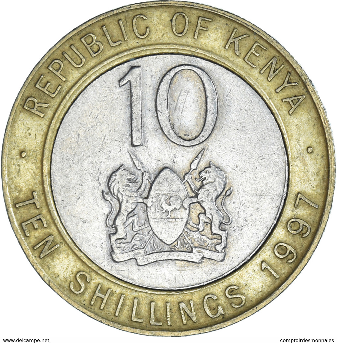 Monnaie, Kenya, 10 Shillings, 1997 - Kenya