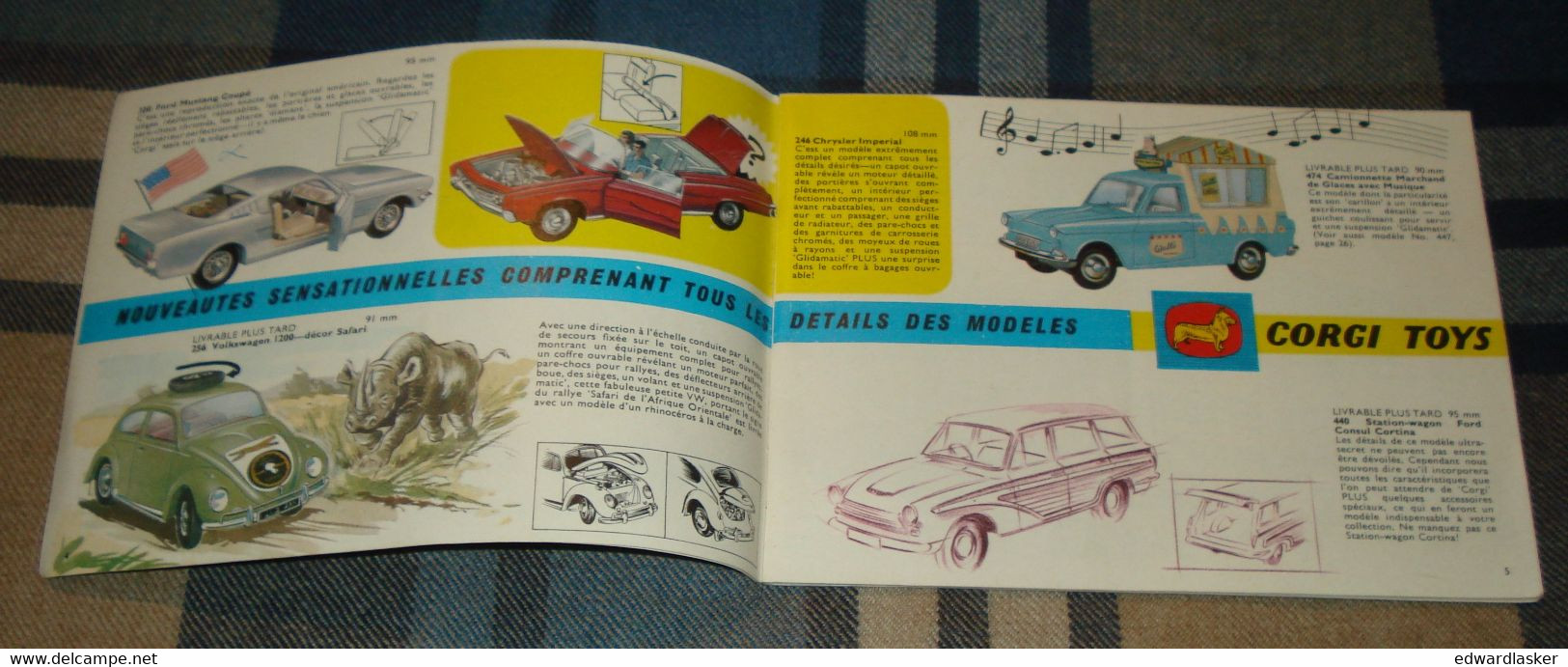 Catalogue CORGI TOYS (1966) - Voitures Miniatures - James Bond, ... - Incomplet - Kataloge & Prospekte