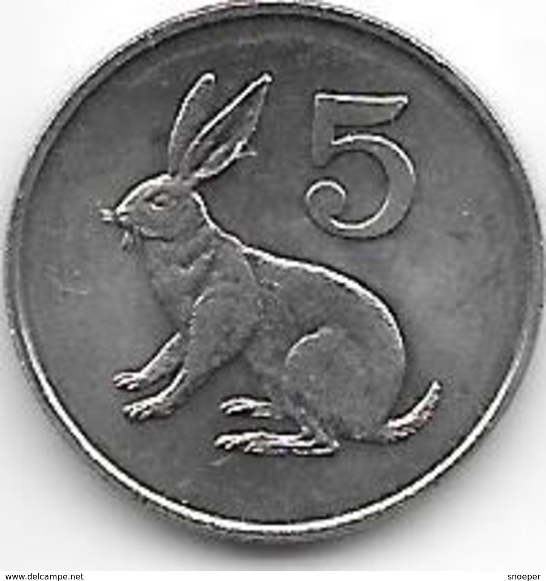 *zimbabwe 5 Cents 1980  Km 2 Bu/ms65 - Simbabwe