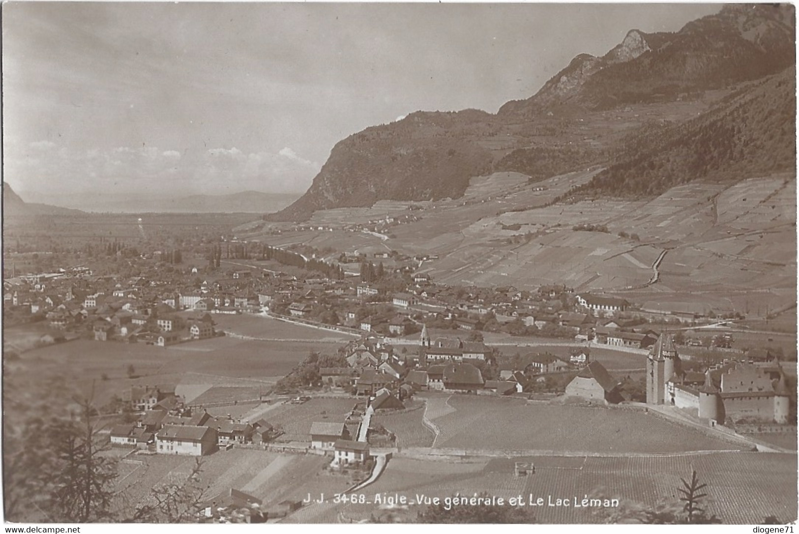 Aigle Vue Générale Et Le Lac Léman - Aigle