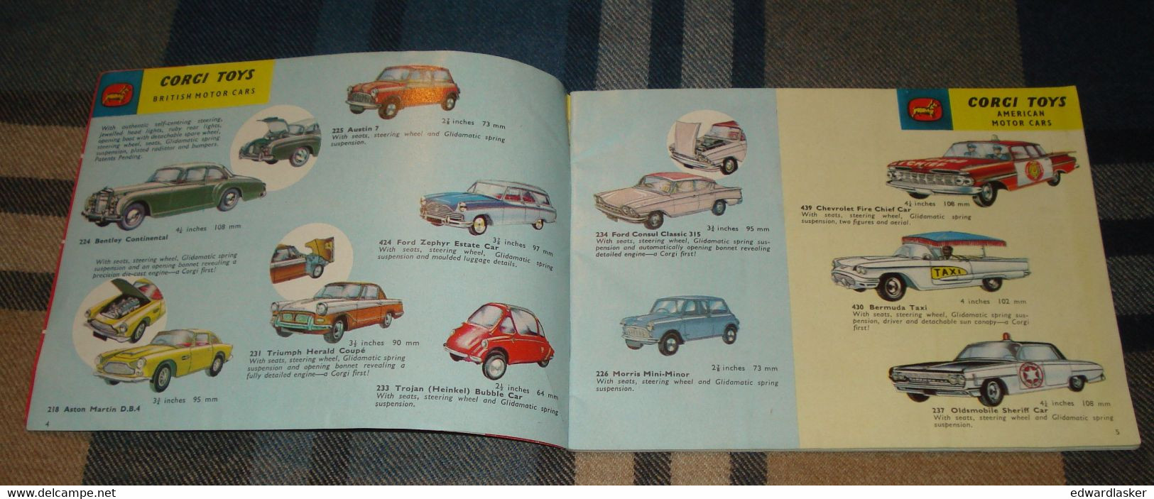 Catalogue CORGI TOYS 1963/64 - Voitures Miniatures - Incomplet - Catalogues