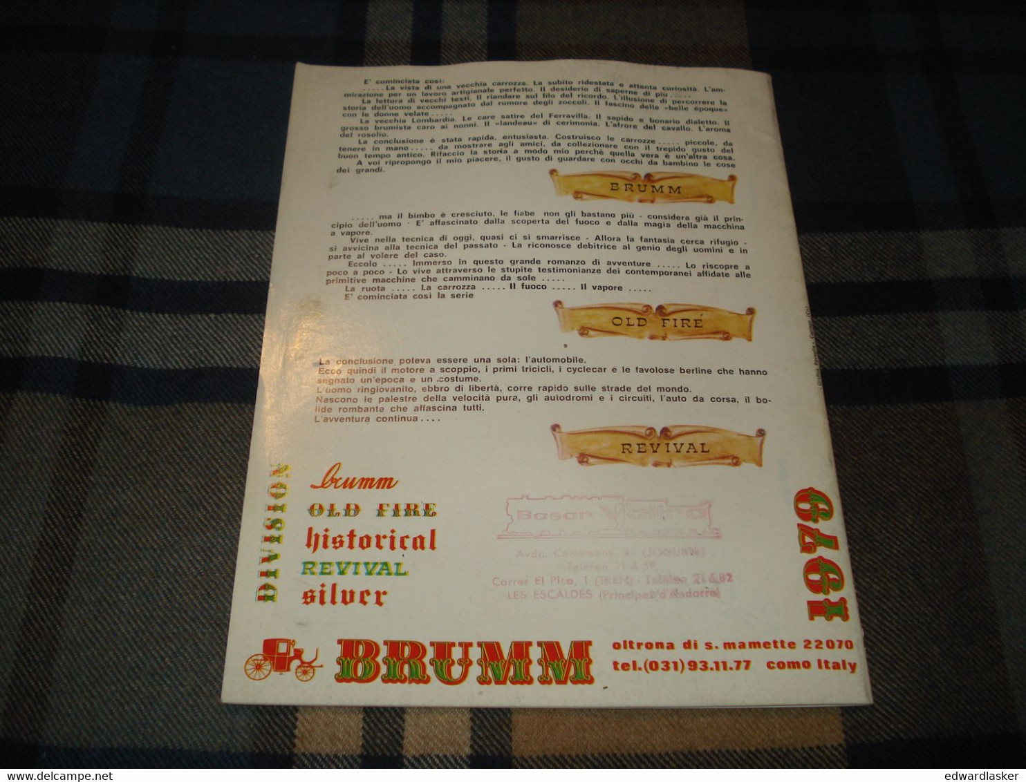 Catalogue BRUMM 1979 - Voitures Miniatures - Catalogues & Prospectus