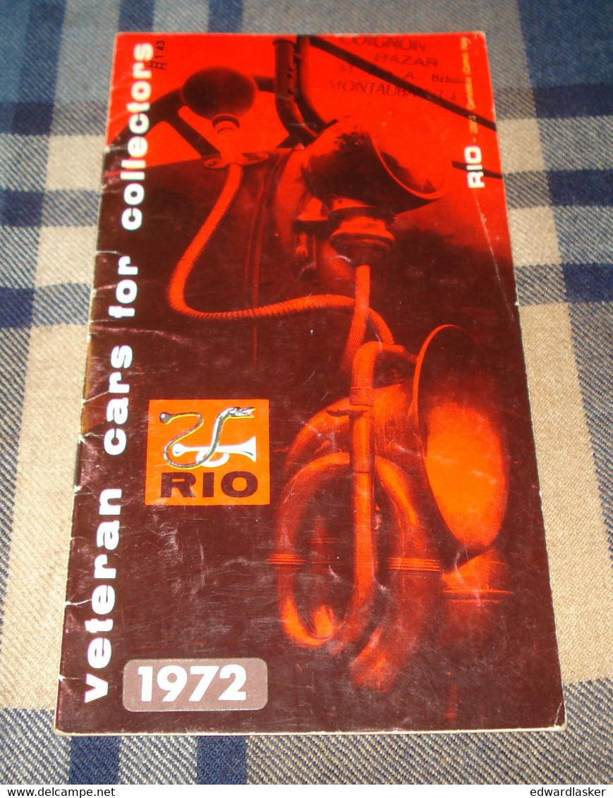 Catalogue RIO 1972 - Voitures Miniatures - Kataloge & Prospekte