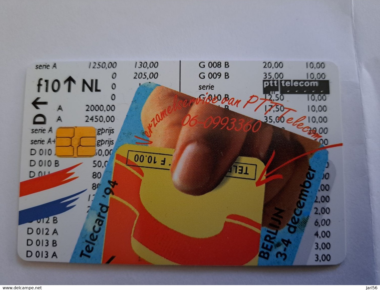 NETHERLANDS CHIPCARD  CKD 002.03   / HFL 10,-  BERLIJN   94 PHONECARD FAIR   /  MINT   ** 11816 ** - Public