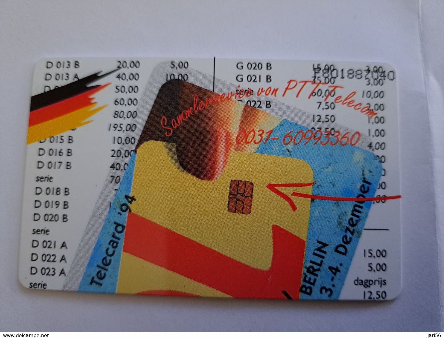 NETHERLANDS CHIPCARD  CKD 002.03   / HFL 10,-  BERLIJN   94 PHONECARD FAIR   /  MINT   ** 11816 ** - Publiques