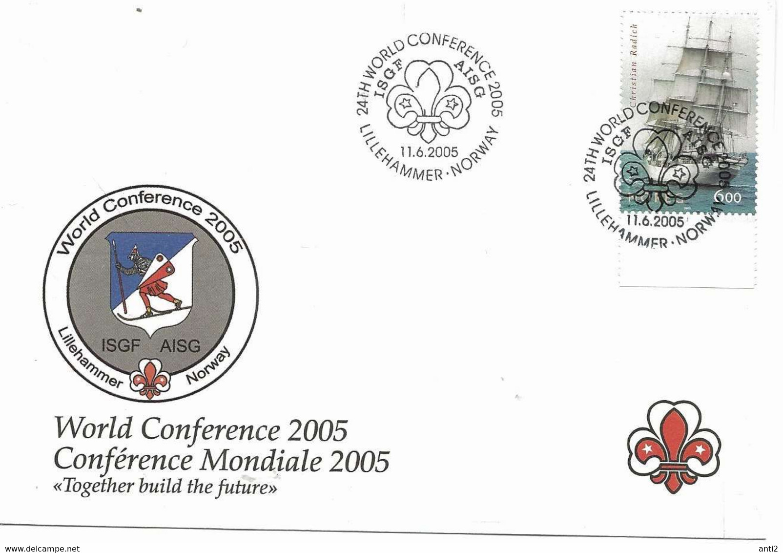 Norway Norge 2005  Special Cover / Cancellation World Conference 2005 Lillehammer, ISGF, AISG, Mi 1541 - 11.6.2005 - Lettres & Documents