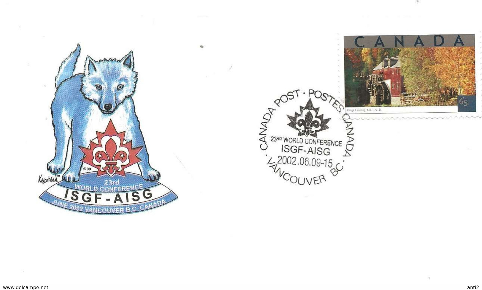 Canada  2002  Special Cover / Cancellation World Conference 2002 Vancouverr, ISGF, AISG 2002.06.09-15 - Covers & Documents