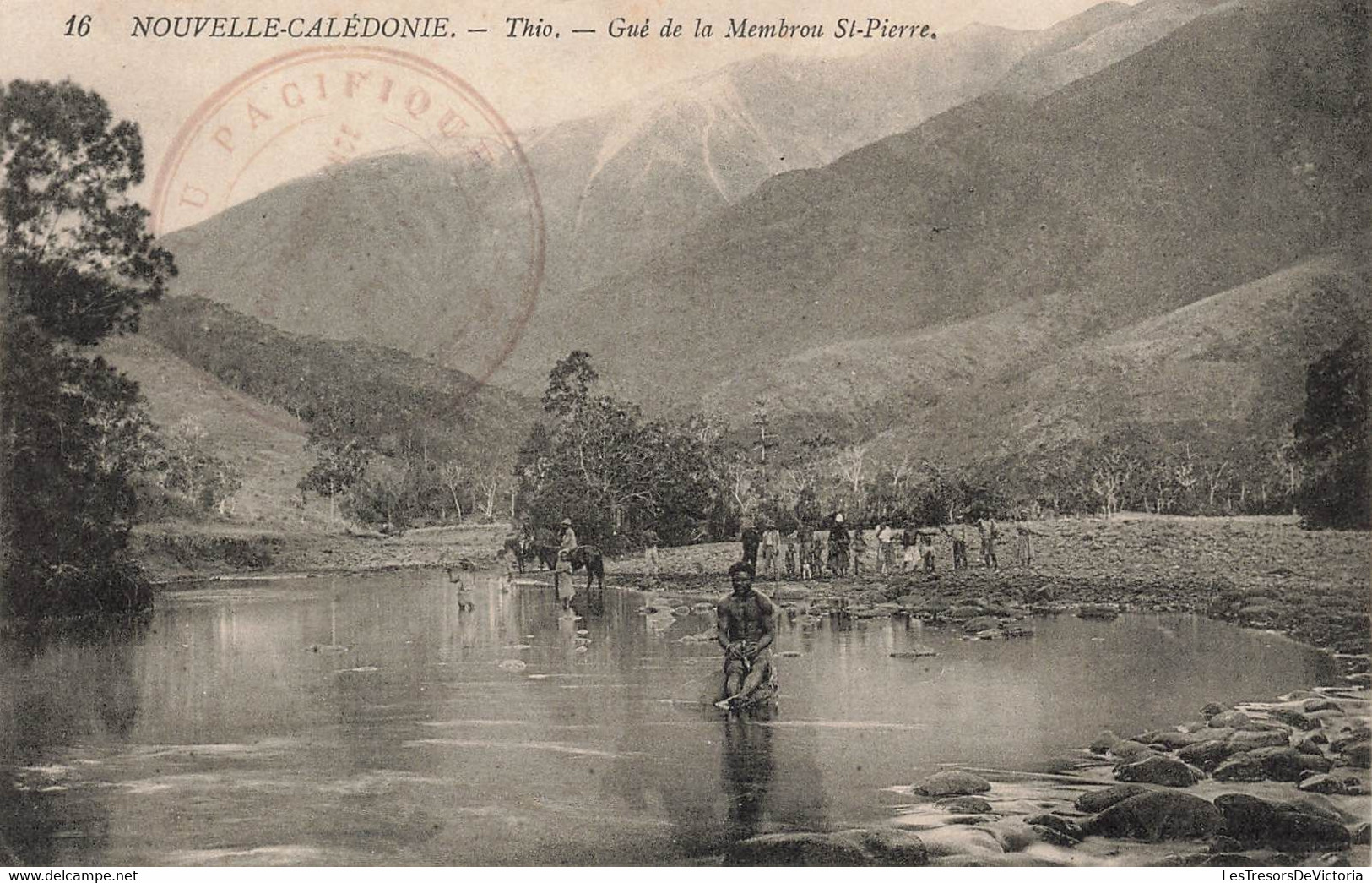 CPA NOUVELLE CALÉDONIE - Thio - Gue De La Membrou St Pierre - Cachet Rare Groupe Du Pacifique Correspondance Aux Armées - New Caledonia