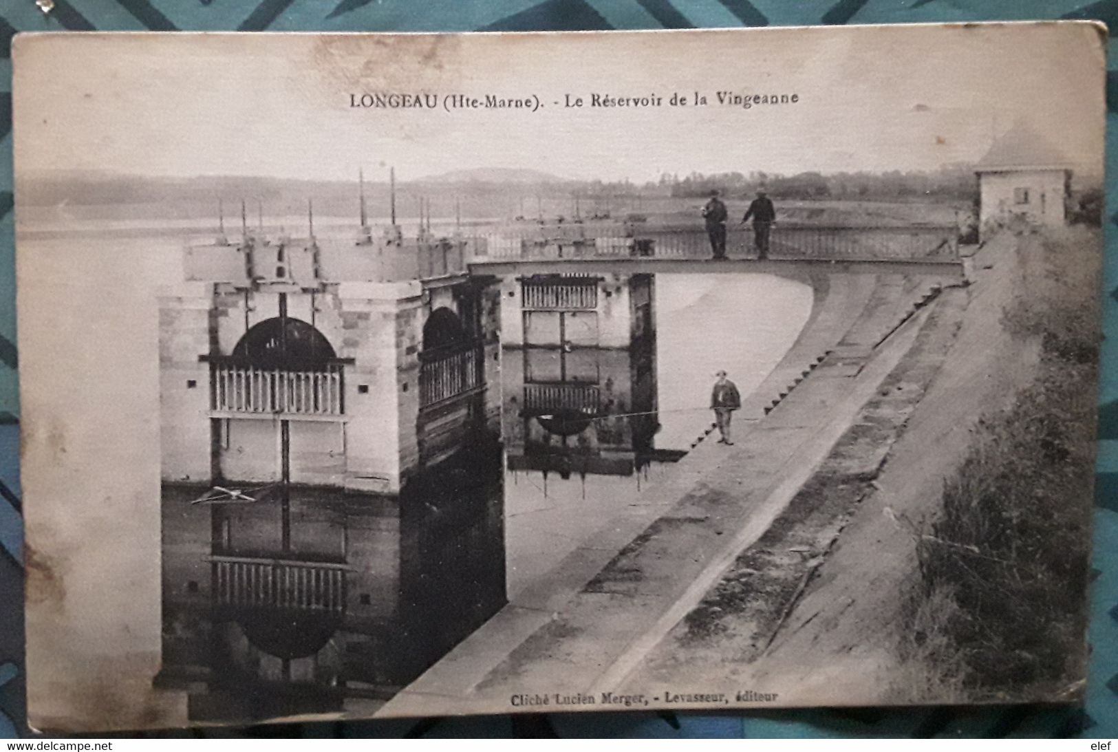 LONGEAU, Haute Marne,  Le Réservoir De La Vingeanne ( Route De Dijon) , Pêche à La Ligne, 1922 Ed Merger Levasseur TB - Le Vallinot Longeau Percey