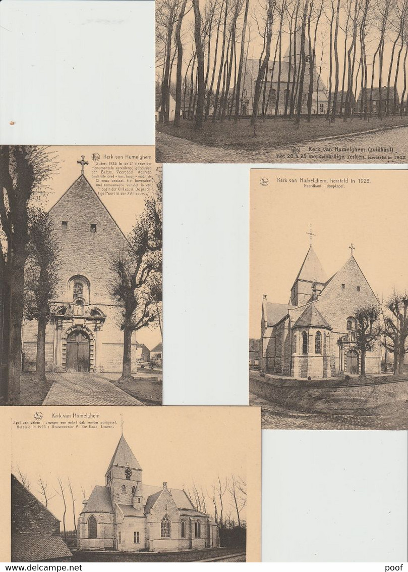 Humelghem / Humelgem : Kerk --- 4 Kaarten - Steenokkerzeel