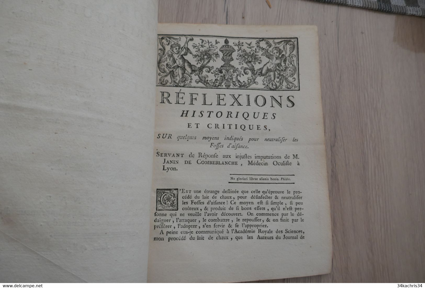 Narbonne  Réflexions Historiques Et Critiques Moyens Pour Neutraliser Les Fosses D'aisance 1785 DE Marcorelle 16 P - Languedoc-Roussillon