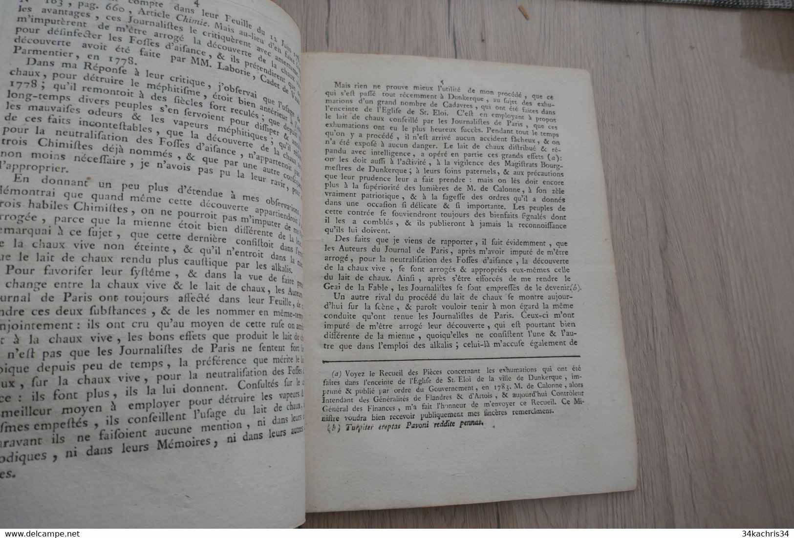 Narbonne  Réflexions Historiques Et Critiques Moyens Pour Neutraliser Les Fosses D'aisance 1785 DE Marcorelle 16 P - Languedoc-Roussillon