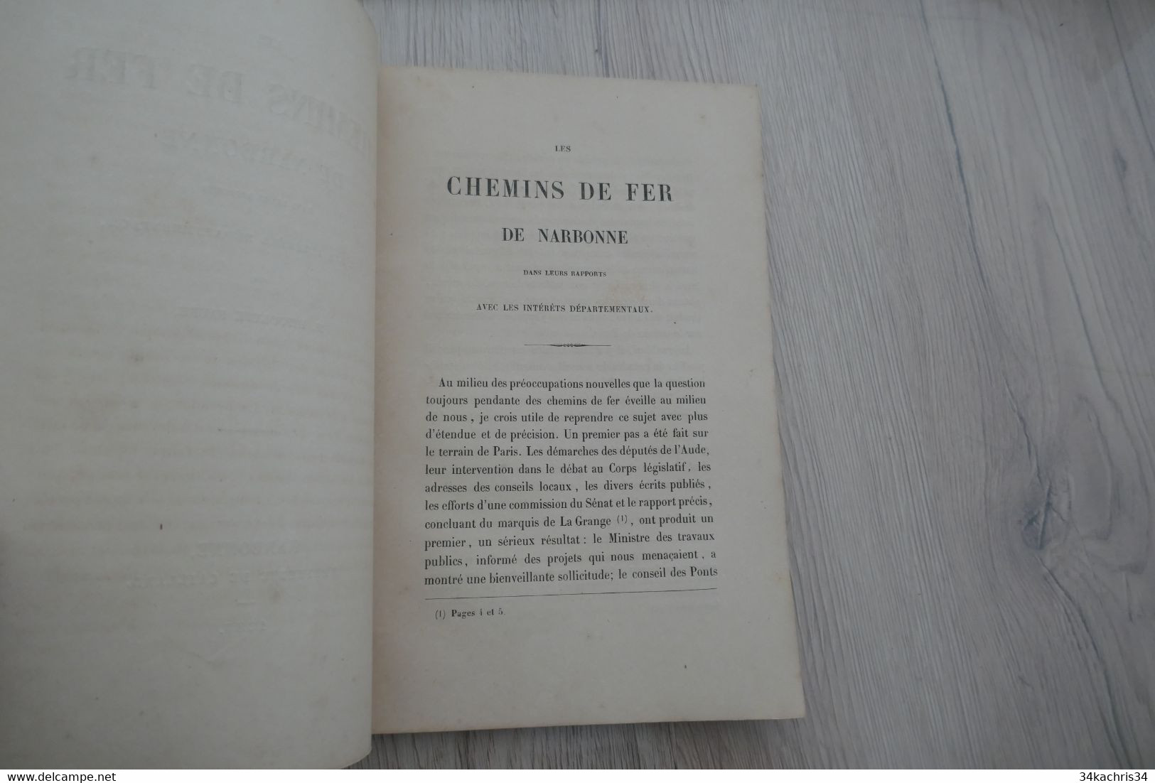 1853 Les Chemins De Fer De Narbonne Dans Leurs Rapports Avec Les Intérêts Départementaux Faure 60p - Languedoc-Roussillon
