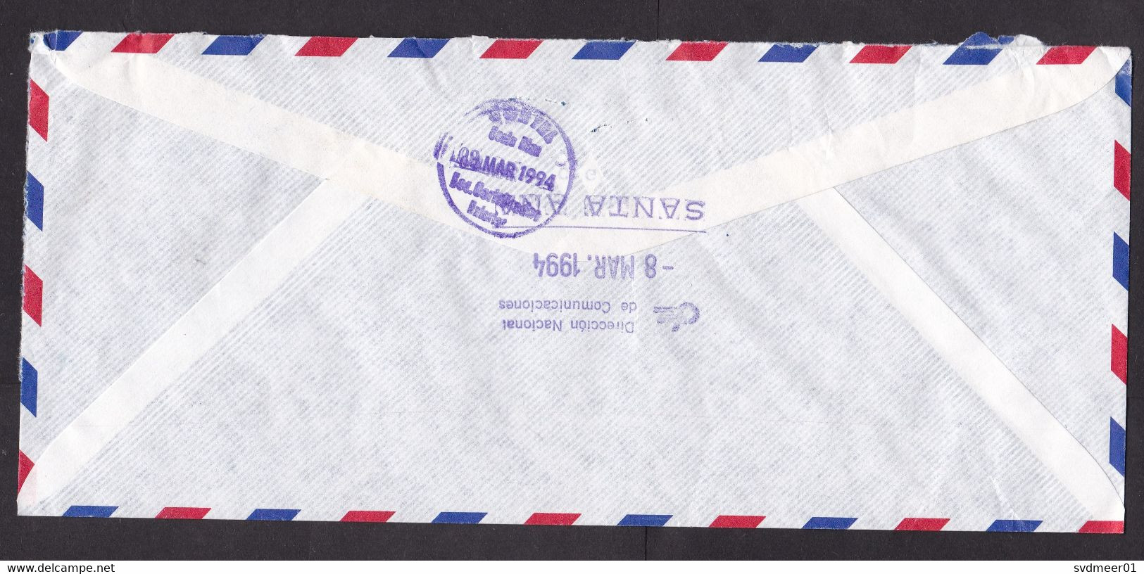 Costa Rica: Registered Airmail Cover To USA, 1994, 2 Stamps, R-label (damaged, See Scan) - Costa Rica