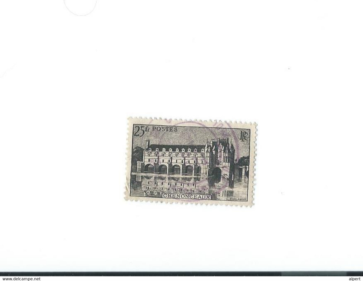 611 Cachet Violet Double Cercle Coté 75 € Prix Super Bas - Used Stamps