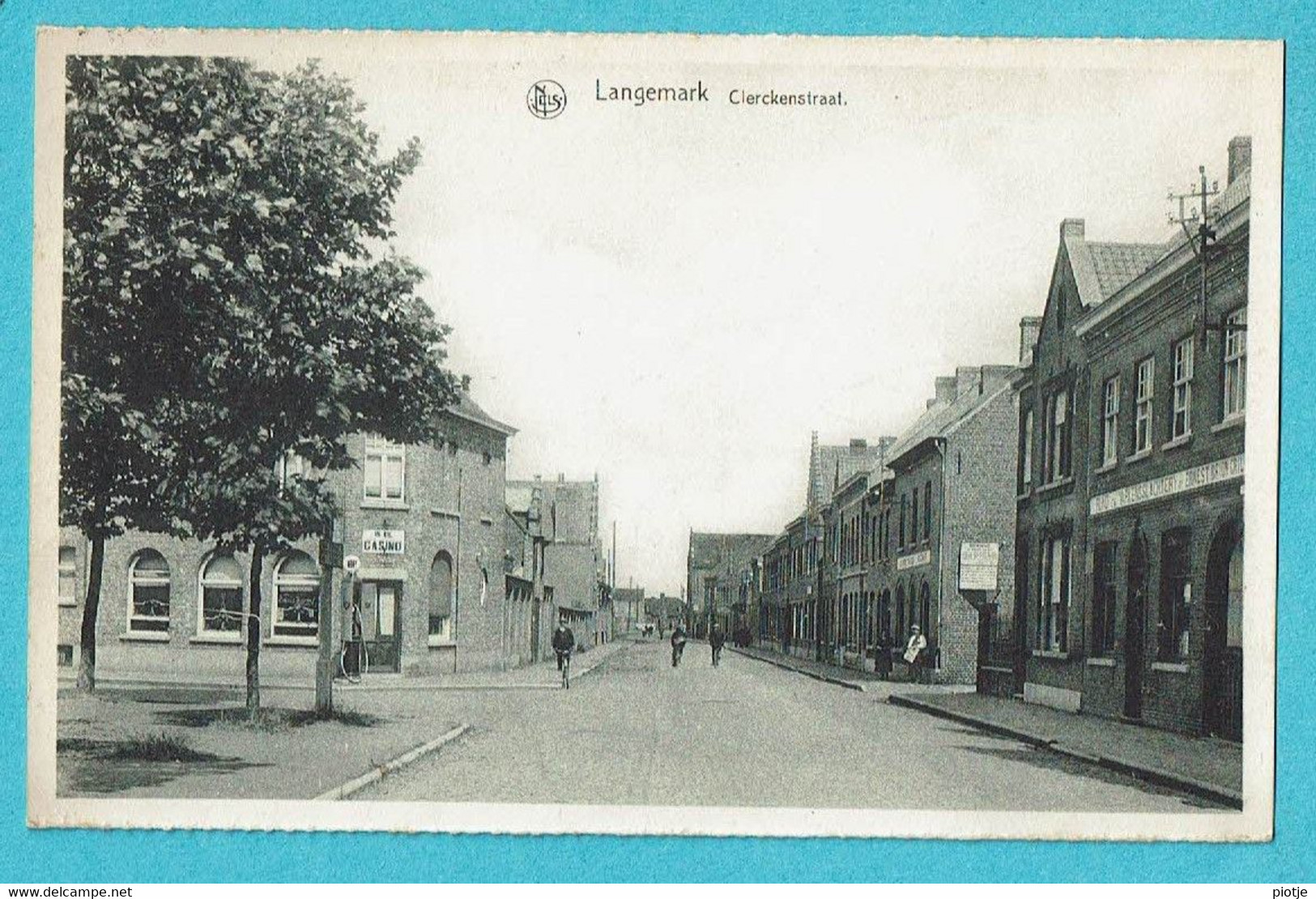 * Langemark - Langemarck (West Vlaanderen) * (Nels, Uitg M. Lecluyse Bollingier) Klerkenstraat, Rue De Clercken, Casino - Langemark-Poelkapelle