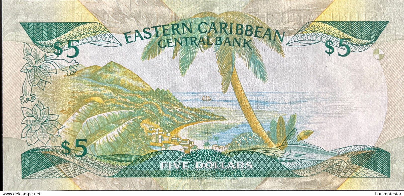 East Caribbean States 5 Dollars, P-18l (1986) - UNC - East Carribeans