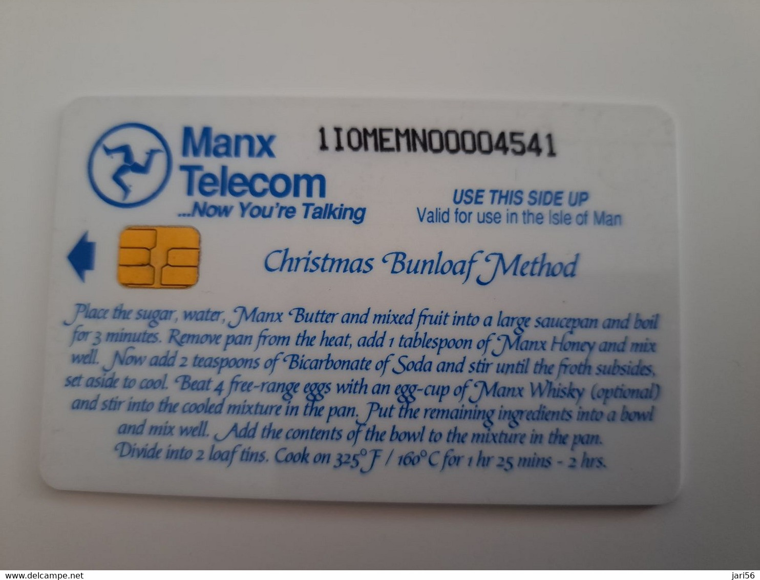 ISLE OF MAN 2 POUND  MANX TELECOM  21 UNITS / CHRISTMAS BUNLOAF METHOD /            CHIP   ** 11857** - Isle Of Man