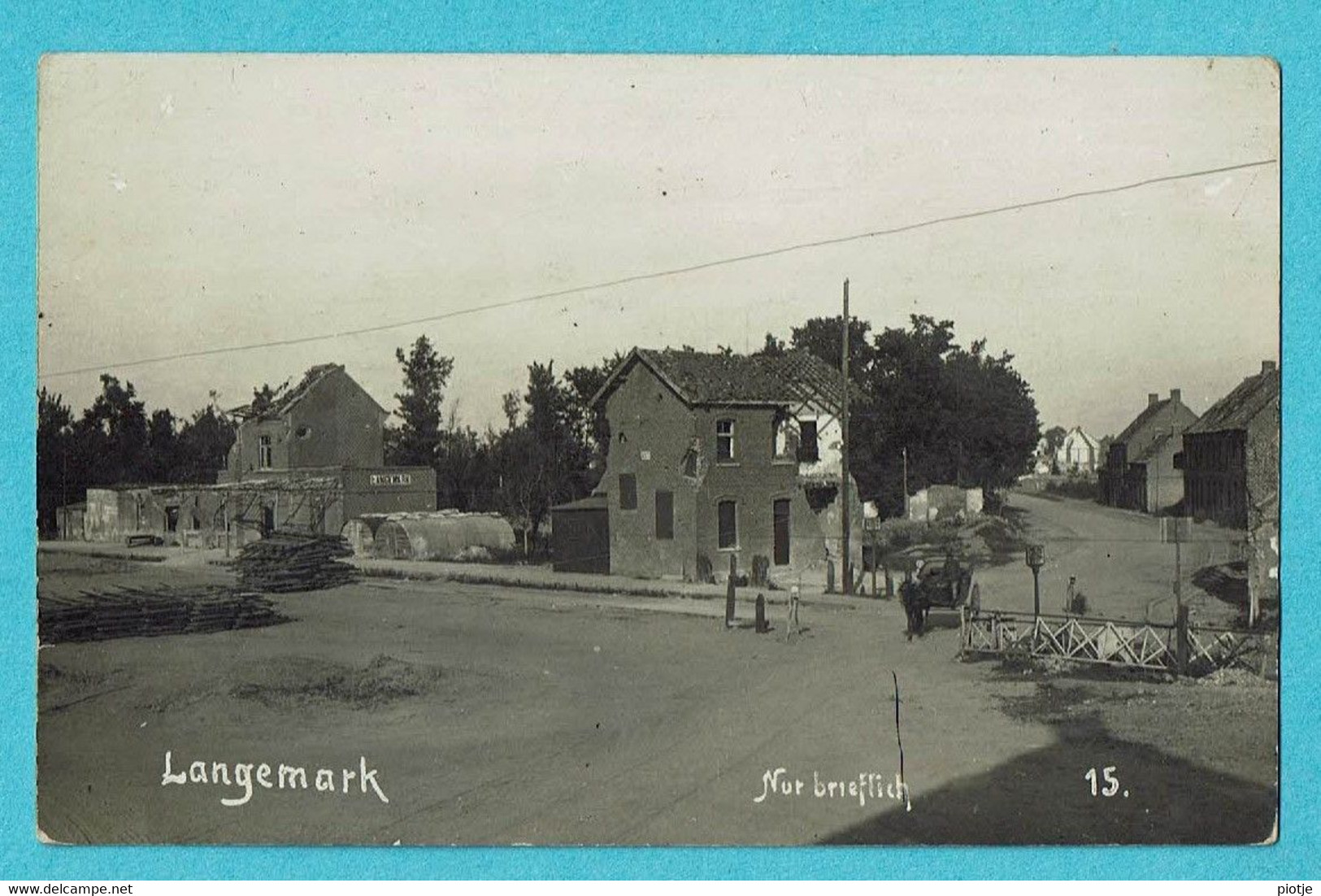 * Langemark - Langemarck (West Vlaanderen) * (carte Photo - Fotokaart - Nur Brieflich 15) Gare, Passage à Niveau, TOP - Langemark-Poelkapelle