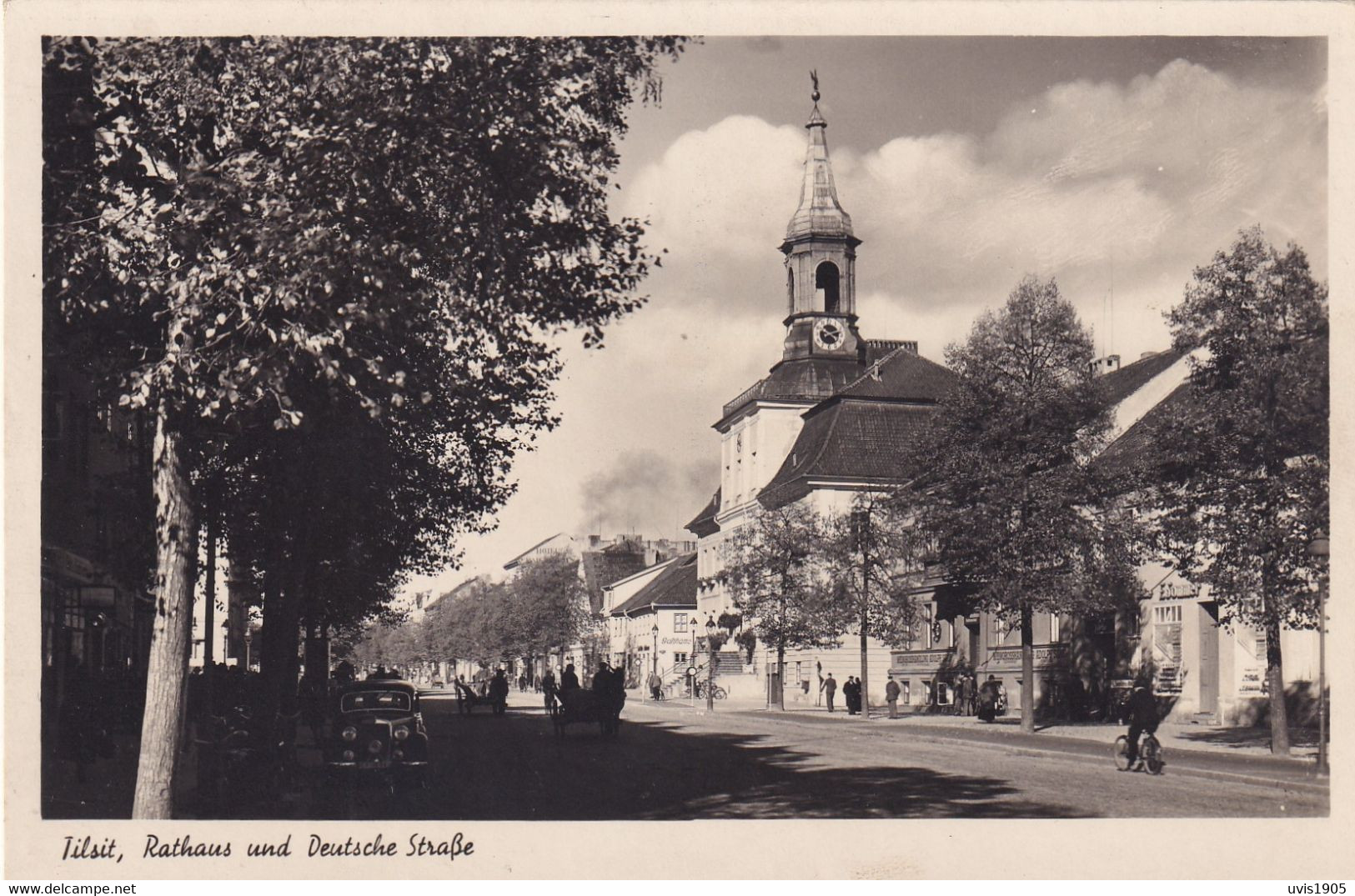 Tilsit. Rathaus Und Deutsche Strasse. - Ostpreussen