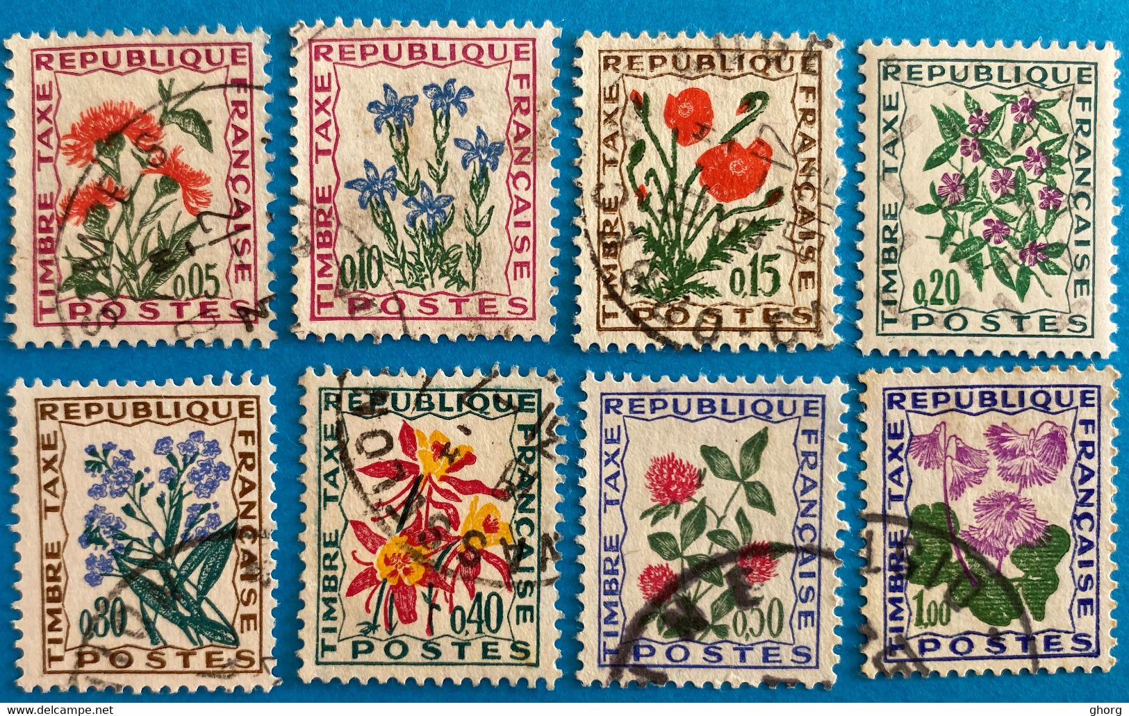 France 1964 : Fleurs Des Champs N° 95 à 102 Oblitéré - 1960-.... Used