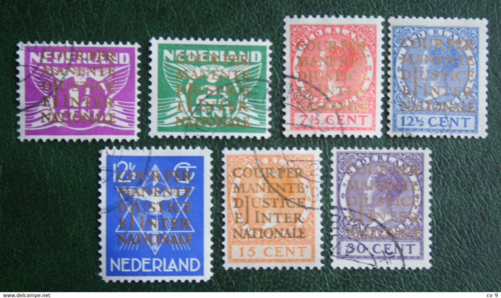 Cour Internationale De Justice NVPH D9-D15 D 9 (Mi Dienst 9-15) 1934 Gestempeld / Used NEDERLAND / NIEDERLANDE - Dienstmarken