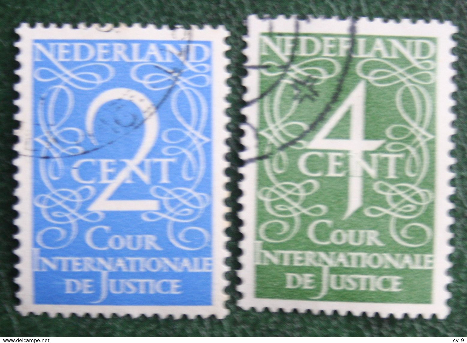 Dienst Cour Internationale De Justice NVPH D25-D26 D 25 (Mi 25-26) 1950 Gestempeld / Used NEDERLAND / NIEDERLANDE - Dienstzegels