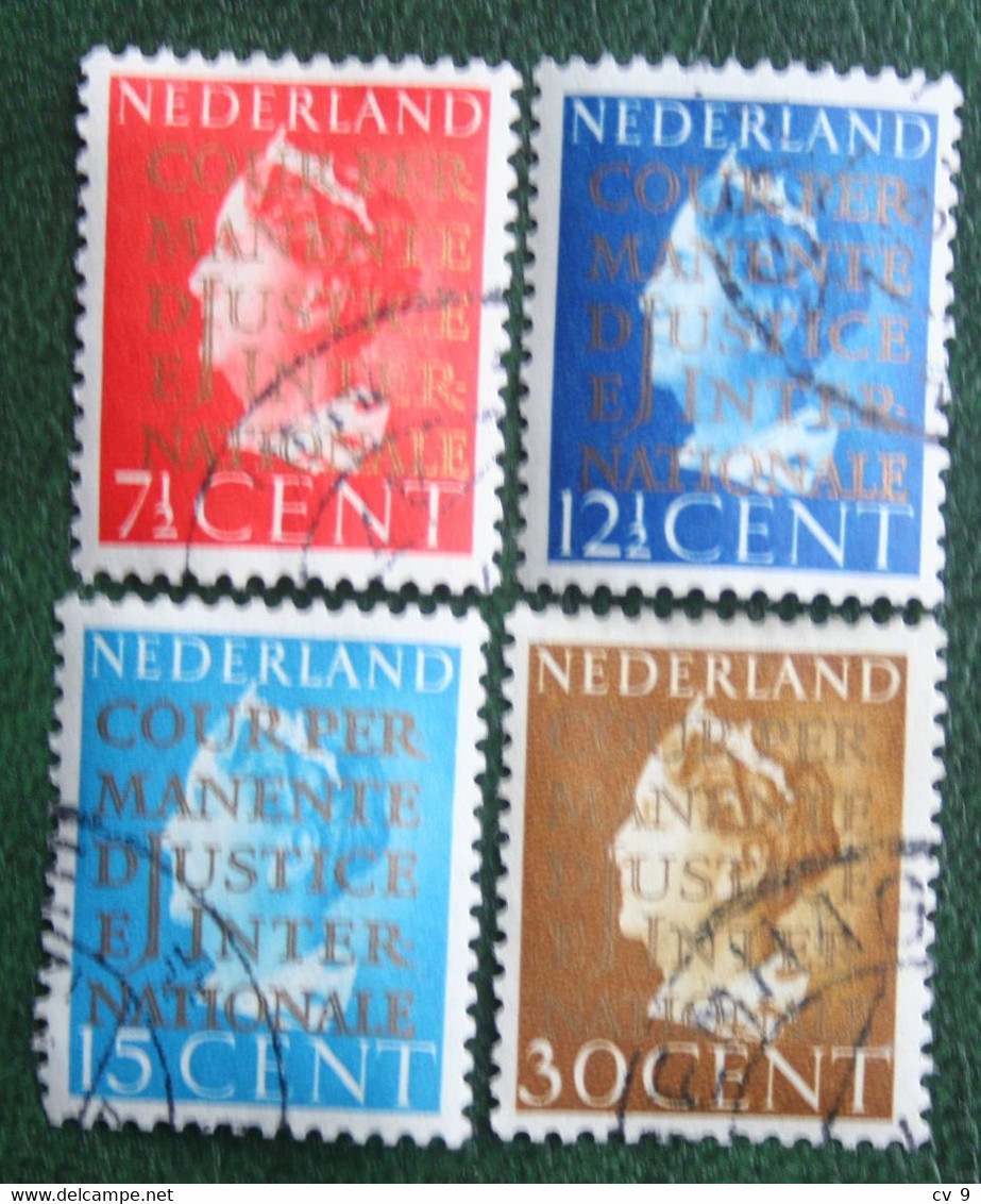 Cour Internationale De Justice NVPH D16-D19 D 16 (Mi Dienst 16-19) 1940 Gestempeld / Used NEDERLAND / NIEDERLANDE - Dienstzegels