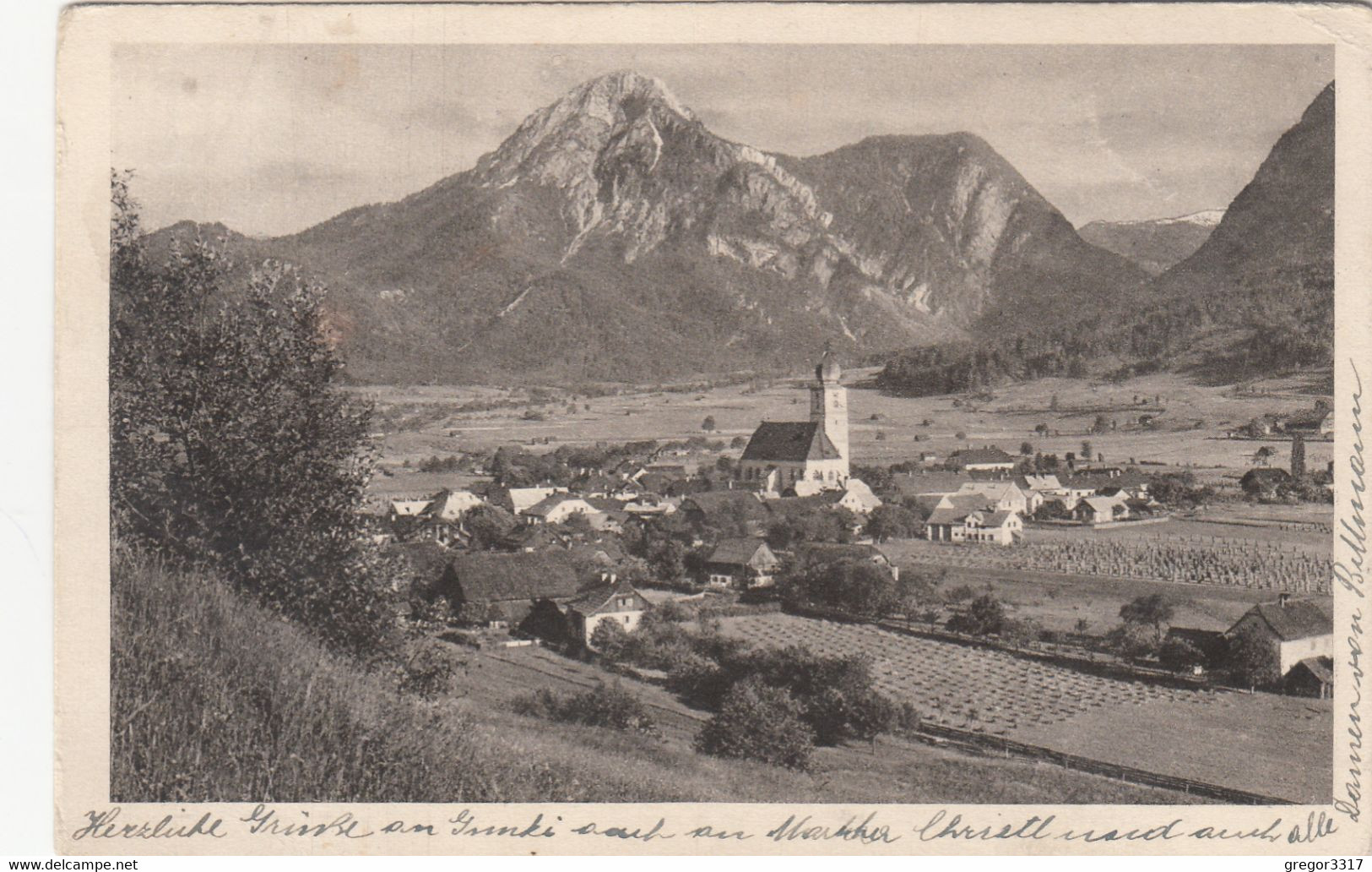 B9651) GRÖBMING - Kircheh - Häuser ALT 1919 Ennstal - Gröbming