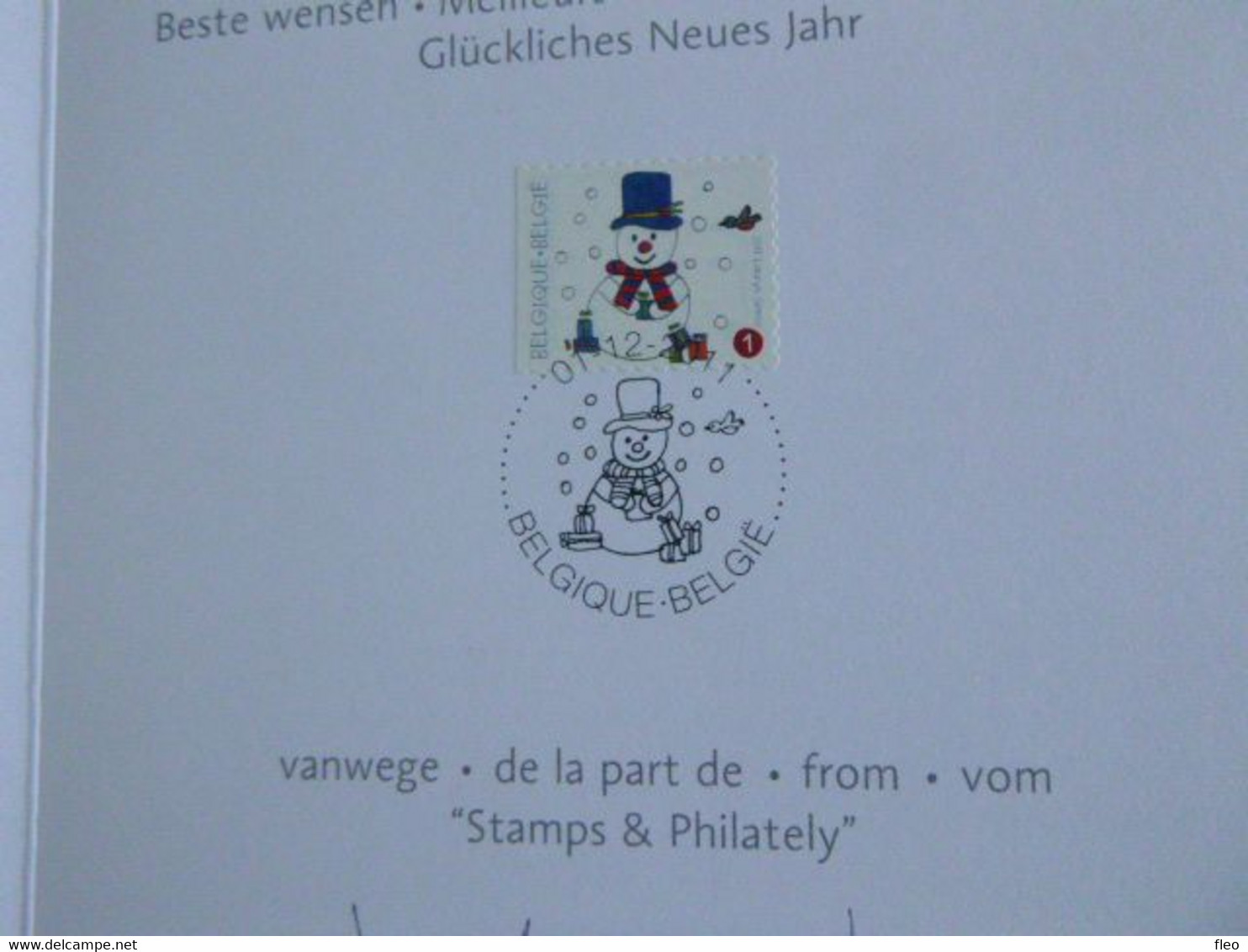 BELG.2011 4192 Prachtige Kerstkaart Van Bpost Met Eerstedag Stempel Op Zegel - 2011-2014