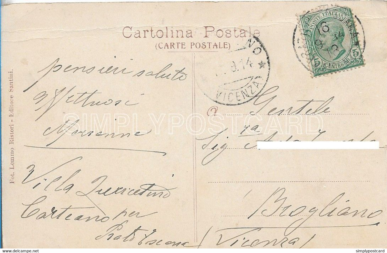 CARTOLINA PRATO - VIA FIRENZE - ANIMATA , VIAGGIATA 1914 - T83 - Prato