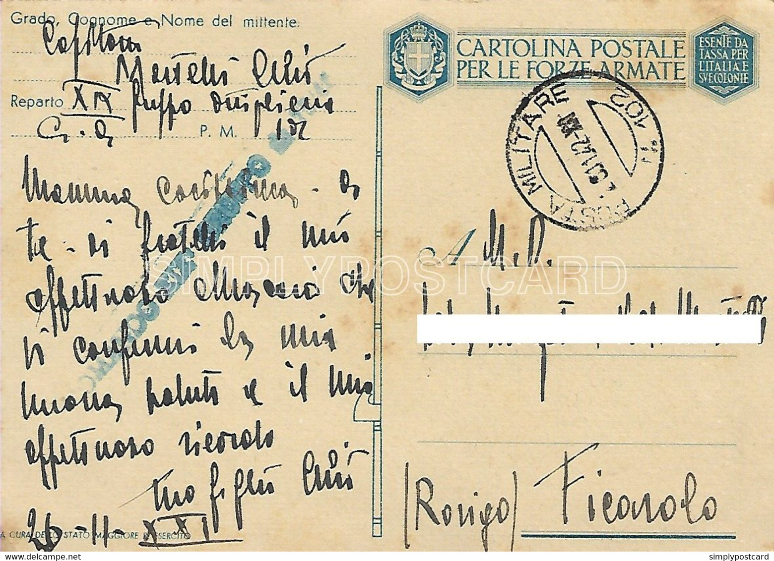 CARTOLINA IN FRANCHIGIA ILLUSTRATA  P.M. 102 C.S.I.R - RUSSIA - VIAGGIATA 26.11.1942 - W42 - War 1939-45