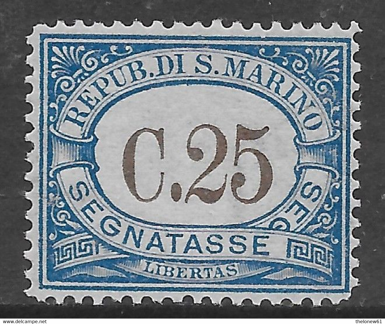 San Marino 1939 Segnatasse C25 Sa N.S57 Nuovo MH * - Segnatasse