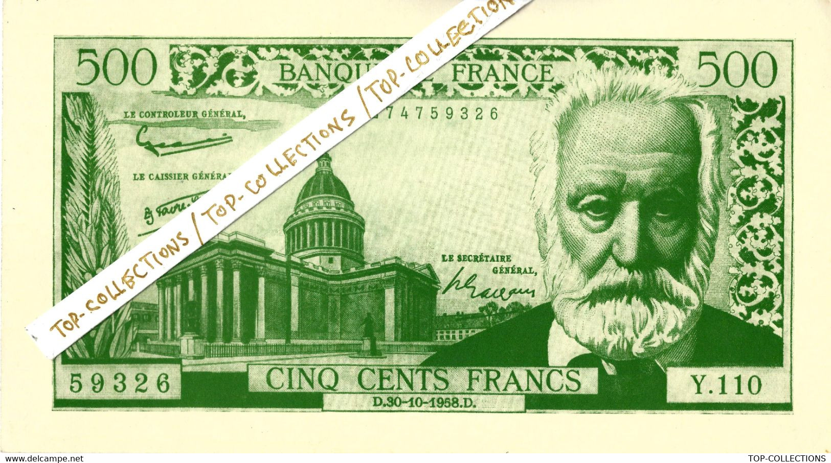 EDUCATION CHANGEMENT MONNAIE  INFORMATION FAC SIMILE BILLET DE 5 Nouveaux Francs N.F. VICTOR HUGO  GRAND FORMAT B.E. - Werbung