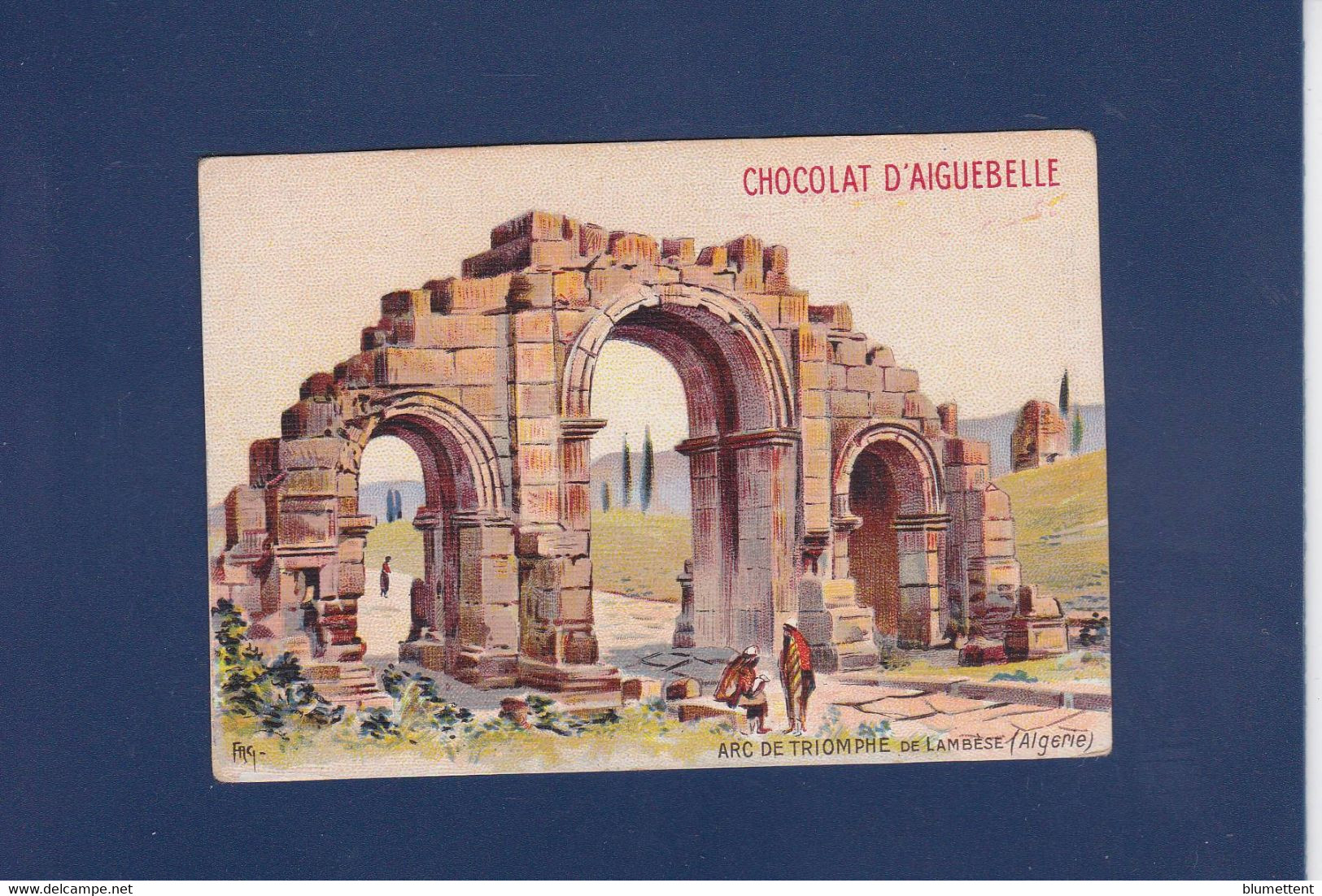 Chromo Chocolat Aiguebelle 10,5 X 7 Algérie - Aiguebelle