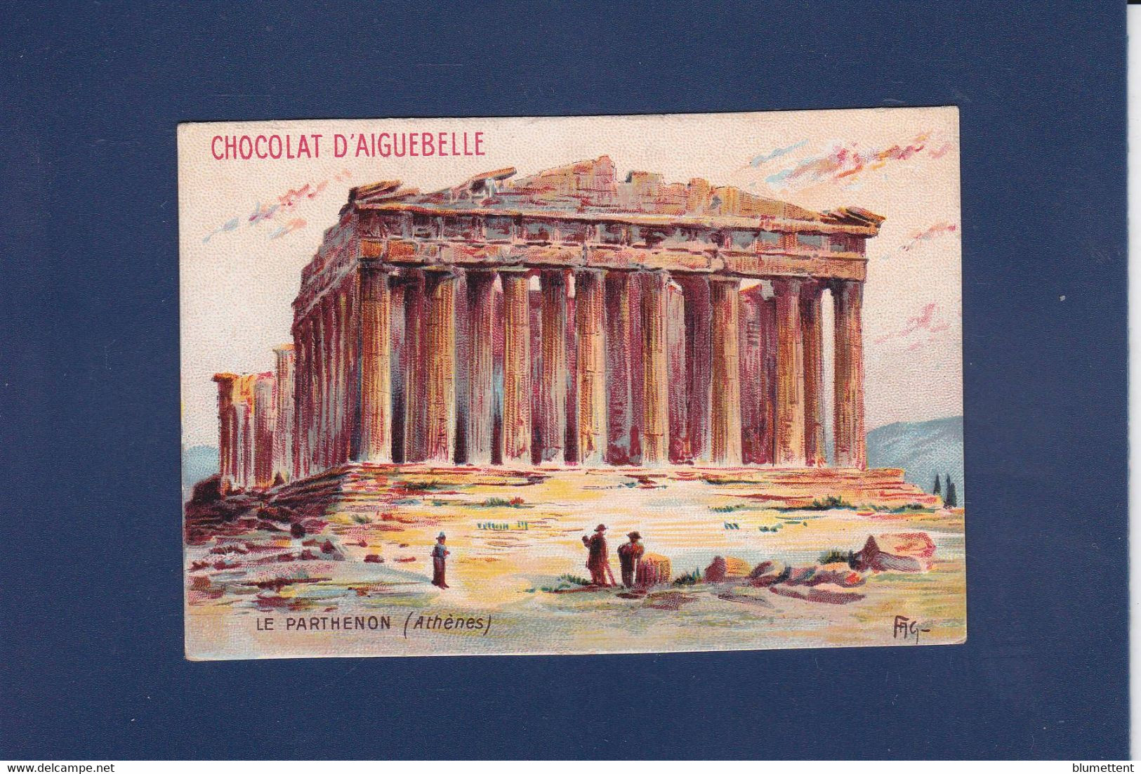 Chromo Chocolat Aiguebelle 10,5 X 7 Grèce - Aiguebelle