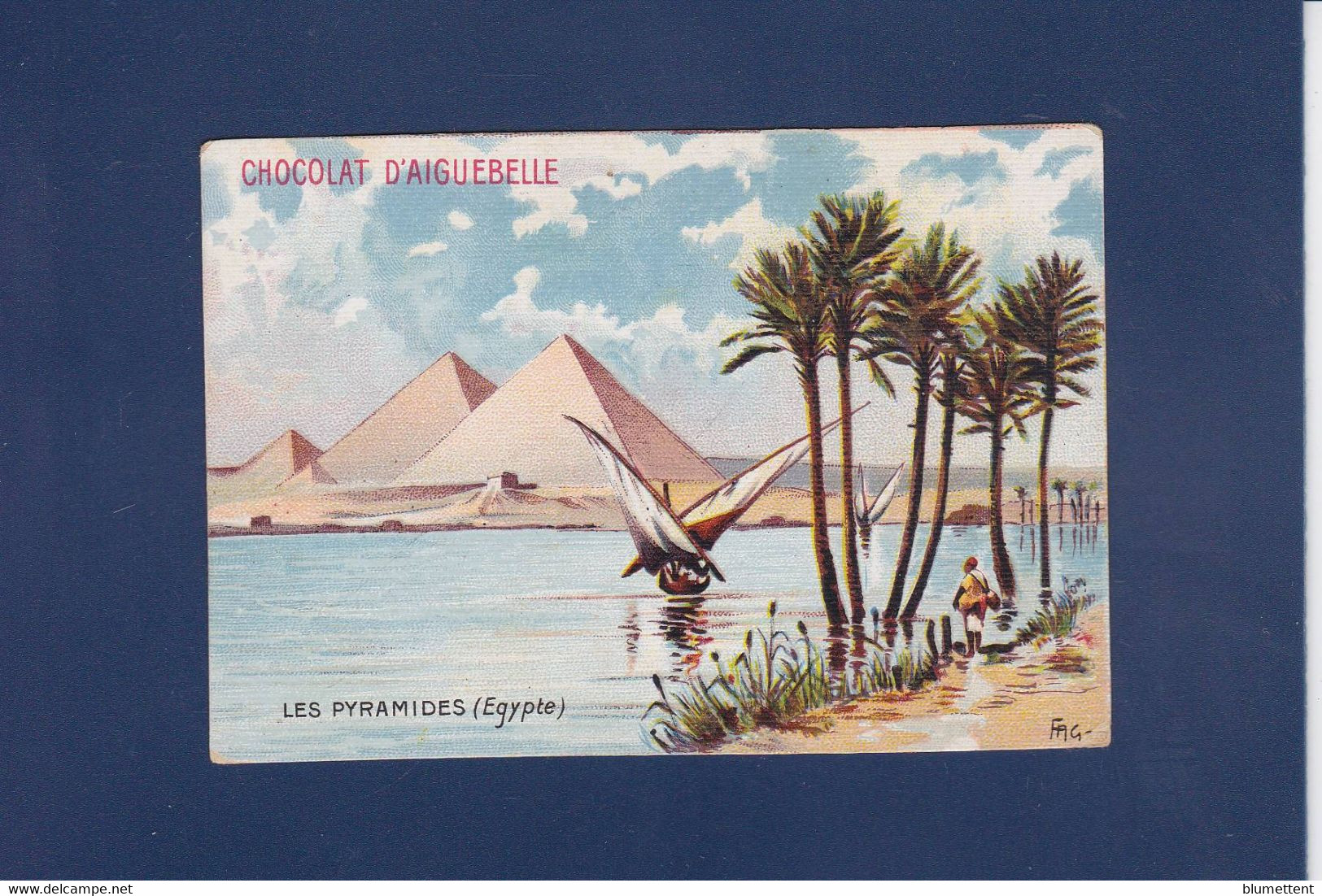 Chromo Chocolat Aiguebelle 10,5 X 7 Egypte - Aiguebelle