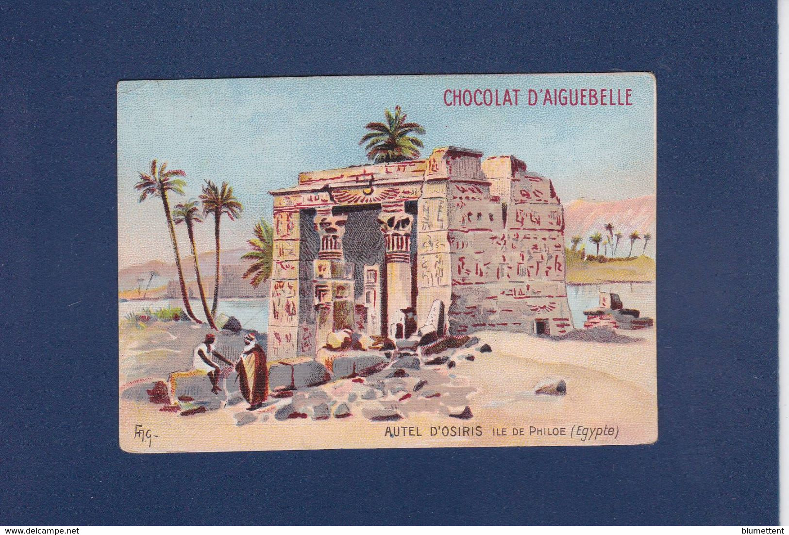 Chromo Chocolat Aiguebelle 10,5 X 7 Egypte - Aiguebelle