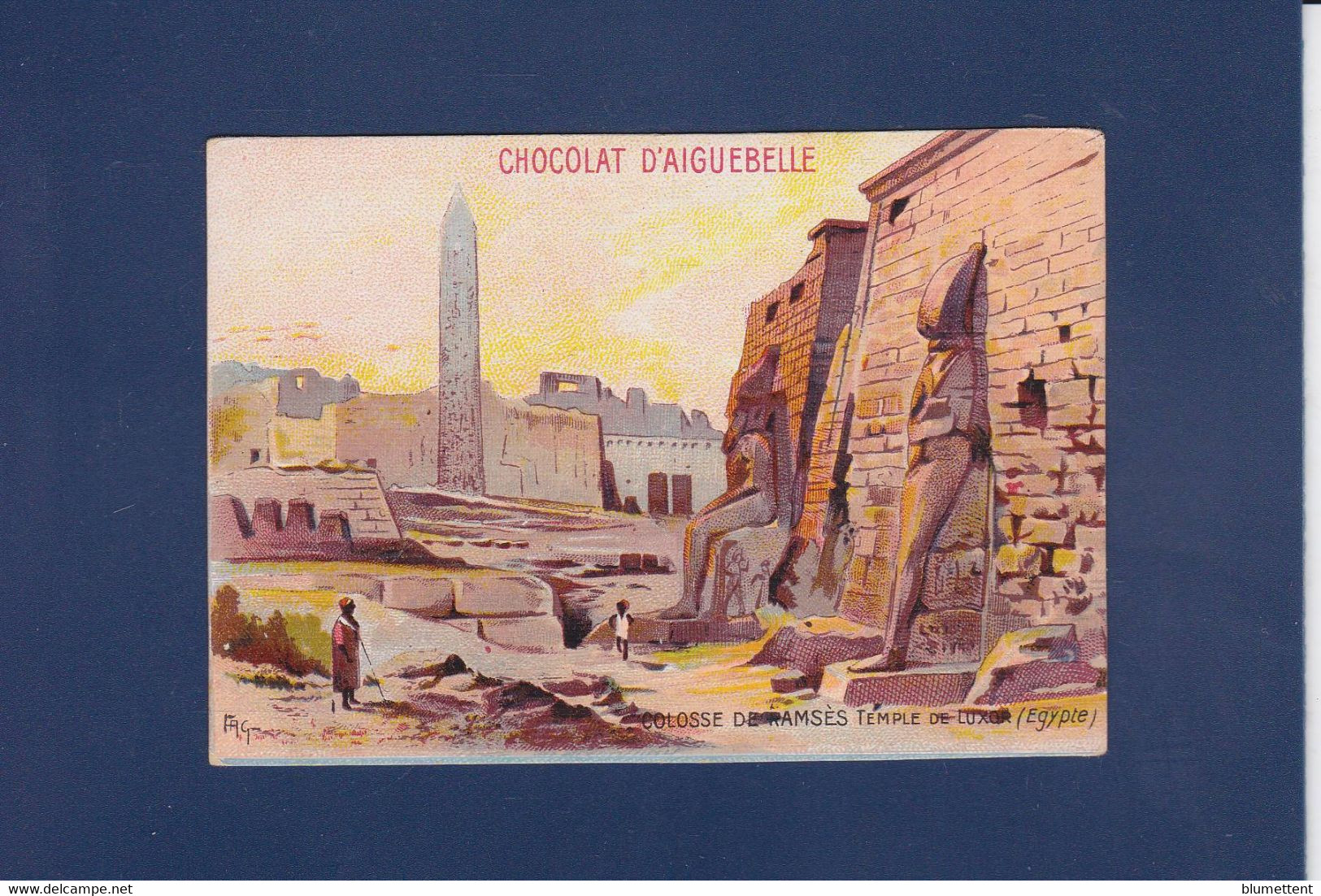 Chromo Chocolat Aiguebelle 10,5 X 7 Egypte - Aiguebelle