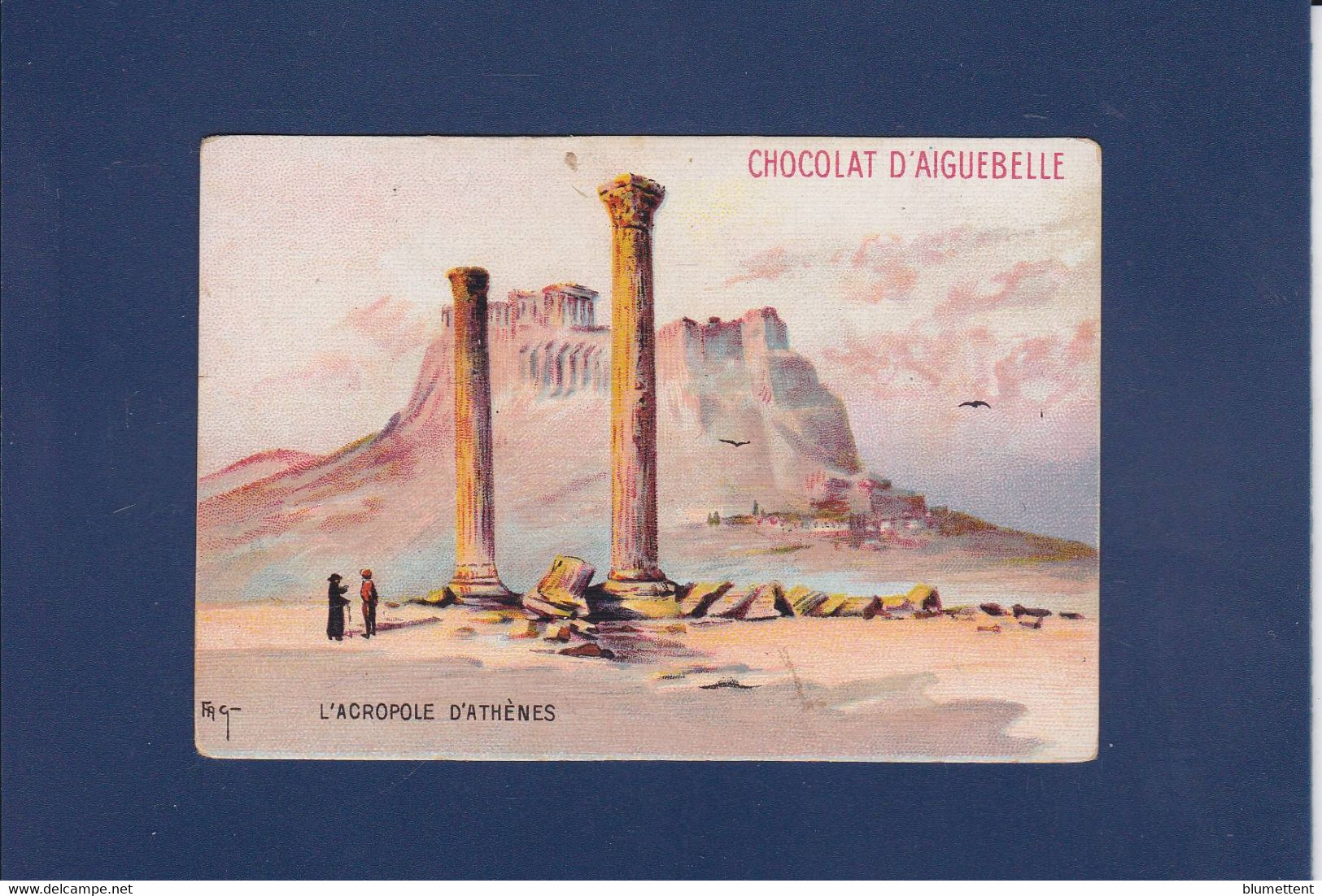 Chromo Chocolat Aiguebelle 10,5 X 7 Grèce - Aiguebelle