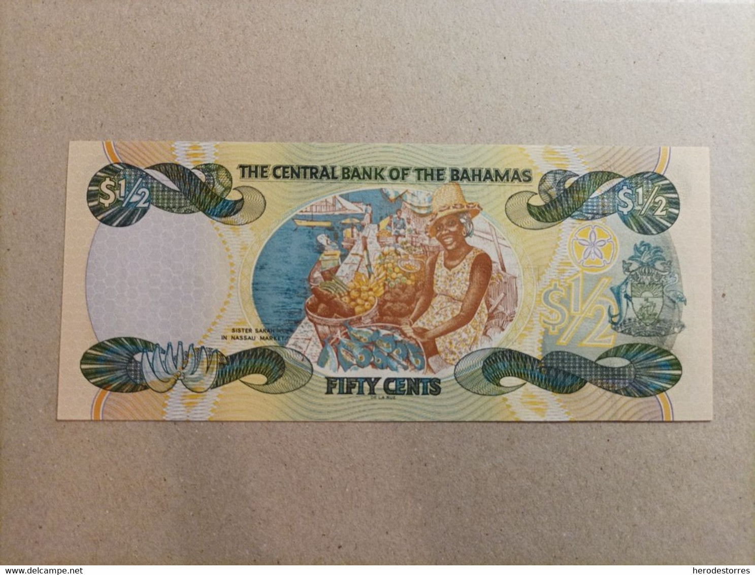 Billete De Bahamas De Medio Dólar, Serie A, UNC - Bahama's