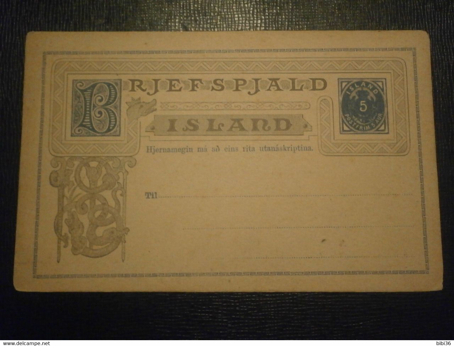 ISLANDE ISLAND ICELAND LETTRE COURRIER ENVELOPPE ENTIER GANZSACHE POSTAL STATIONERY CARTE POSTALE - Postal Stationery